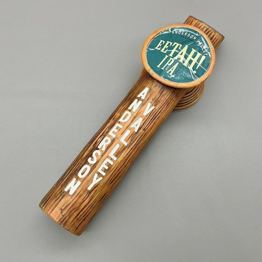 Anderson Valley Eetah IPA Beer Tap Handle Brown Wood Look Draft Bar Decor